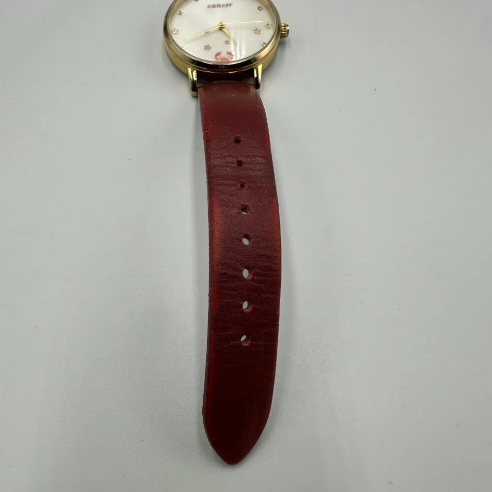 Kate Spade Zodiac Watch Women Gold Tone Cancer Crab Dial New Battery